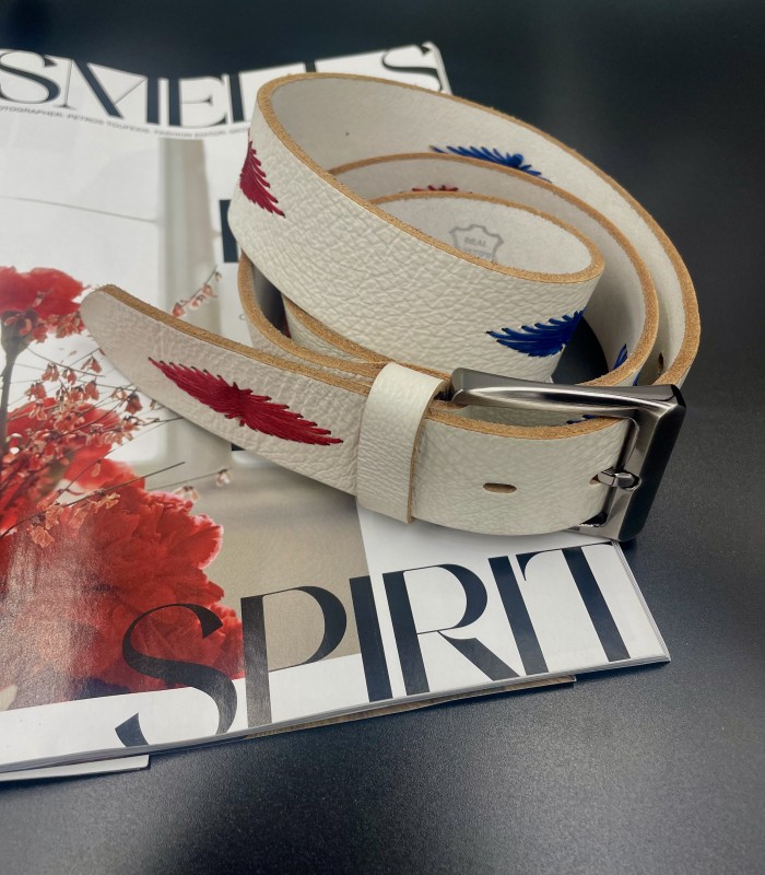 Unisex δερμάτινη ζώνη 4cm