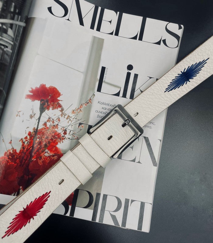 Unisex δερμάτινη ζώνη 4cm