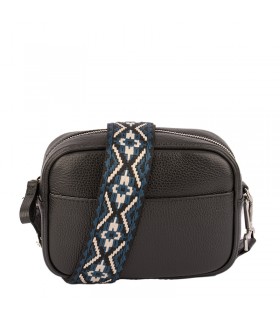 Δερμάτινο μικρό τσαντάκι χιαστί με ιμάντα