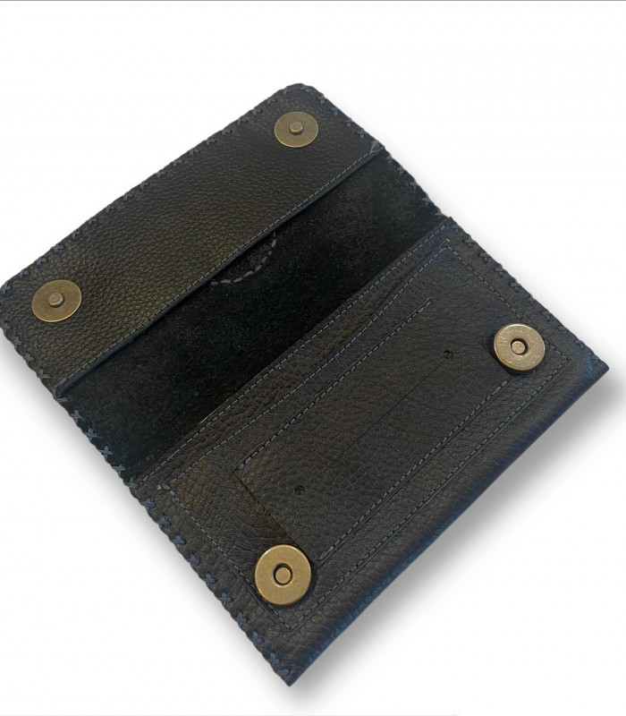 Καπνοθήκη Μαύρη με λεπτομέρεια Μπλέ πέτρα