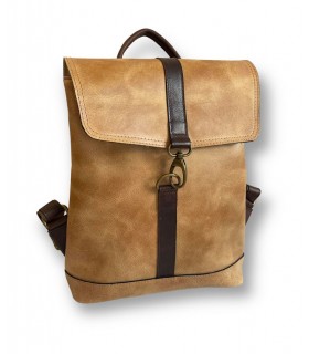 Γυναικεία Δερμάτινη Τσάντα Πλάτης κλείσιμο με γάντζο